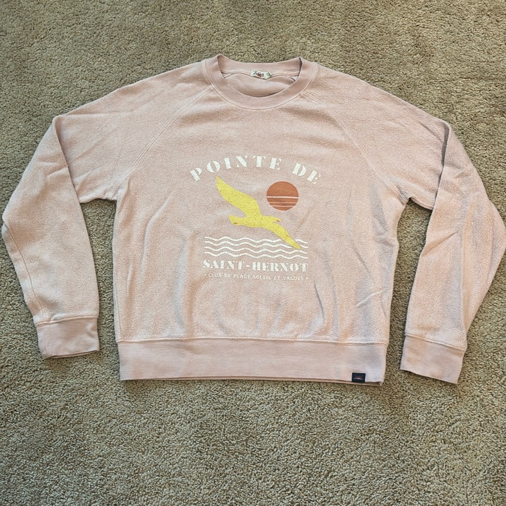 Faherty Excellent Condition Pink Graphic Sweatshirt Size Small